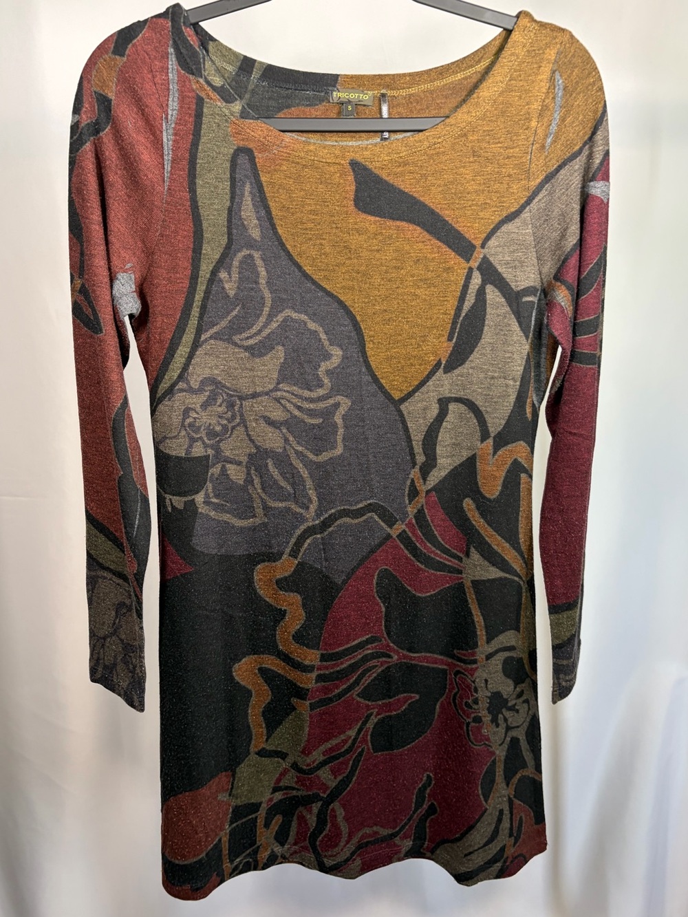 Tricotto Abstract Floral Tunic Top – Size Small